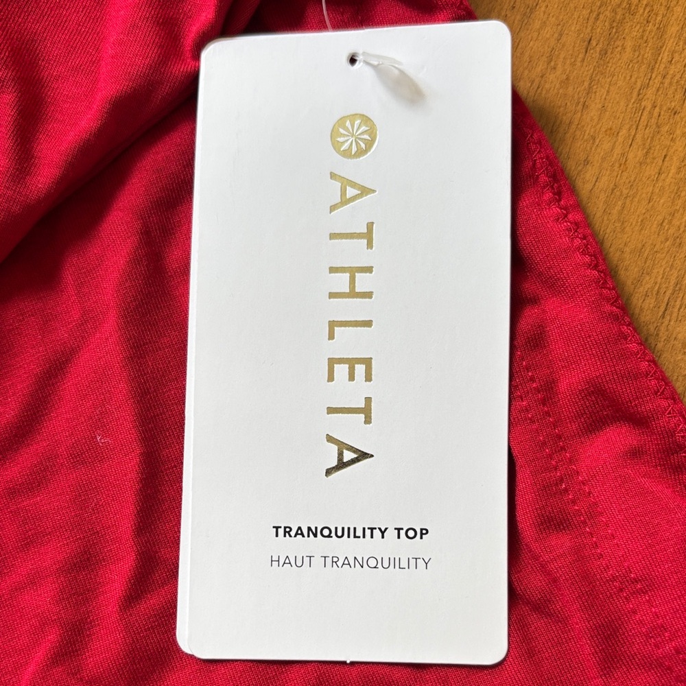 Athleta Vibrant Red Tranquility Top